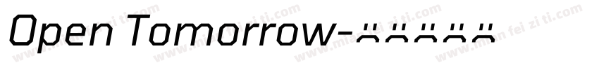 Open Tomorrow字体转换